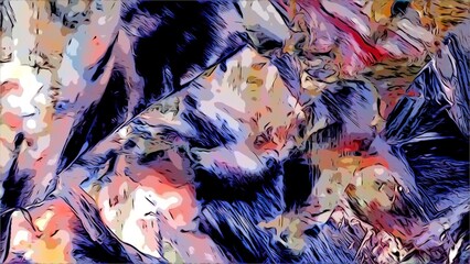 Abstract background art . Ethnic pattern. Mixtures of oil paint. Trendy hand painting canvas. Wall decor and Wall art prints Idea. 3D Texture. Art object