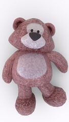 silicone teddy bear with white background