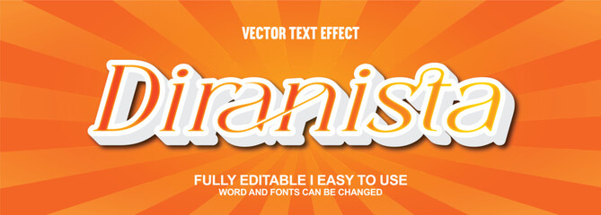Diranista Fully Editable 3D Vector Text Effect