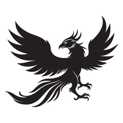 mythical phoenix bird silhouette