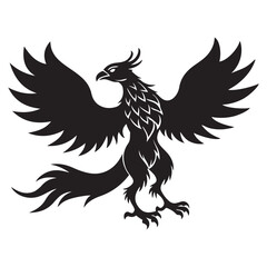 Obraz premium mythical phoenix bird silhouette
