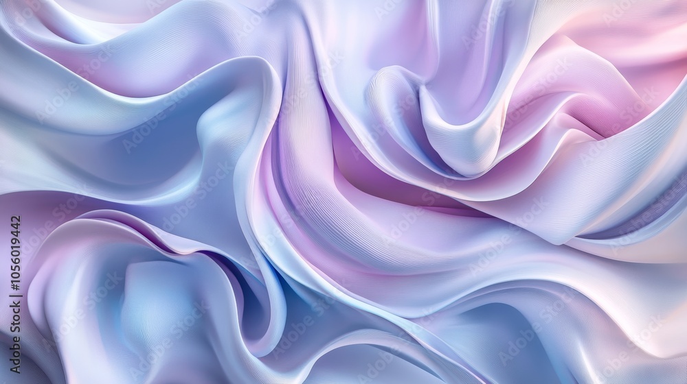 Poster pastel 3d lines gently swaying in abstract design