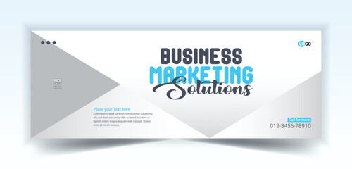 Digital marketing agency and corporate Facebook cover template