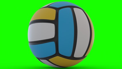 Fototapeta premium volleyball with green background