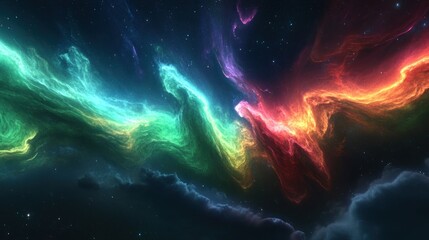 Obraz premium Cosmic Nebula: A Symphony of Color
