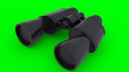 binoculars with green background