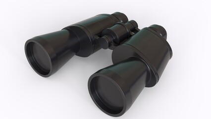 binoculars with white background