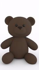black teddy bear with white background