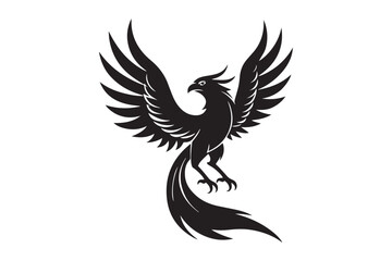 Resplendent Quetzal Silhouette vector illustration, Resplendent Quetzal Silhouette 