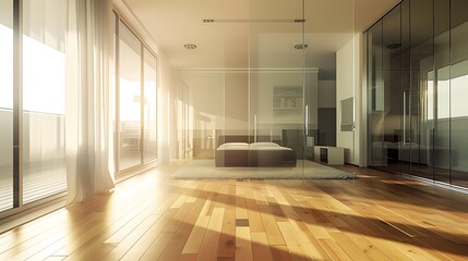 Fototapeta premium Modern Interior of Stylish Living Room ,Wall Mock Up, Frame , Poster with Beautiful Background, 3d render