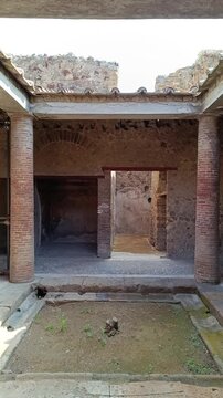 mosa&iuml;ques dans les ruines de la ville de Pomp&eacute;i	