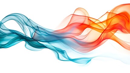 Naklejka premium A smooth, flowing watercolor abstract with a large, clear area for text