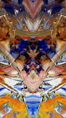 Fototapeta premium Abstract background art . Ethnic pattern. Mixtures of oil paint. Trendy hand painting canvas. Wall decor and Wall art prints Idea. 3D Texture. Art object