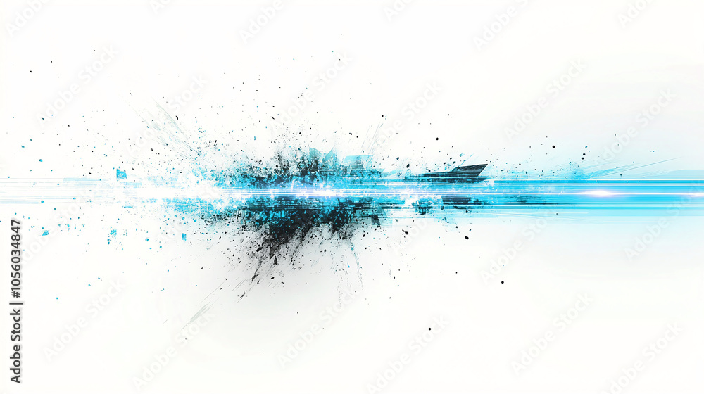 Poster dynamic explosion of colors and patterns creating an abstract artwork of energy and movement