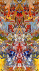 Abstract background art . Ethnic pattern. Mixtures of oil paint. Trendy hand painting canvas. Wall decor and Wall art prints Idea. 3D Texture. Art object