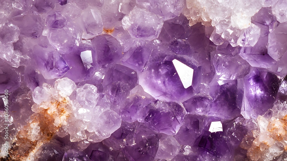Poster a smooth, polished amethyst background with a subtle sheen and a large space for text