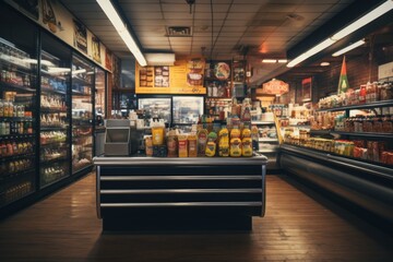 Interior of a bodega store in New York
