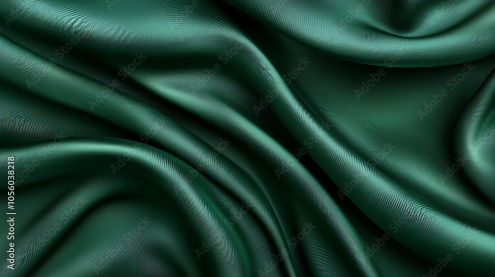 Poster a smooth, polished emerald background with a subtle sheen and a large space for text