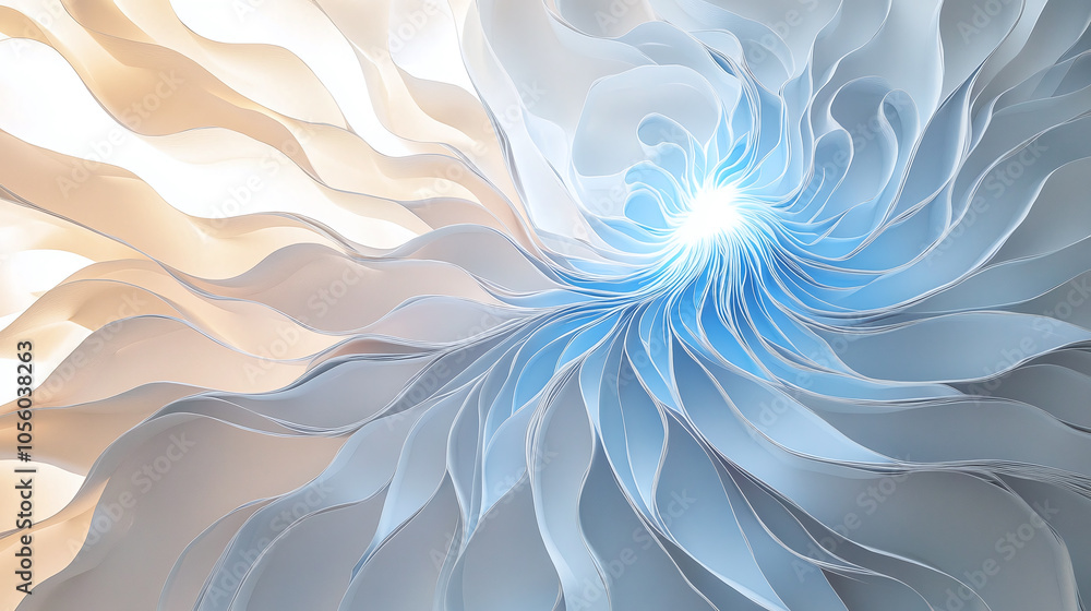 Aufkleber abstract swirling patterns with soft light radiating from the center, creating a serene atmosphere