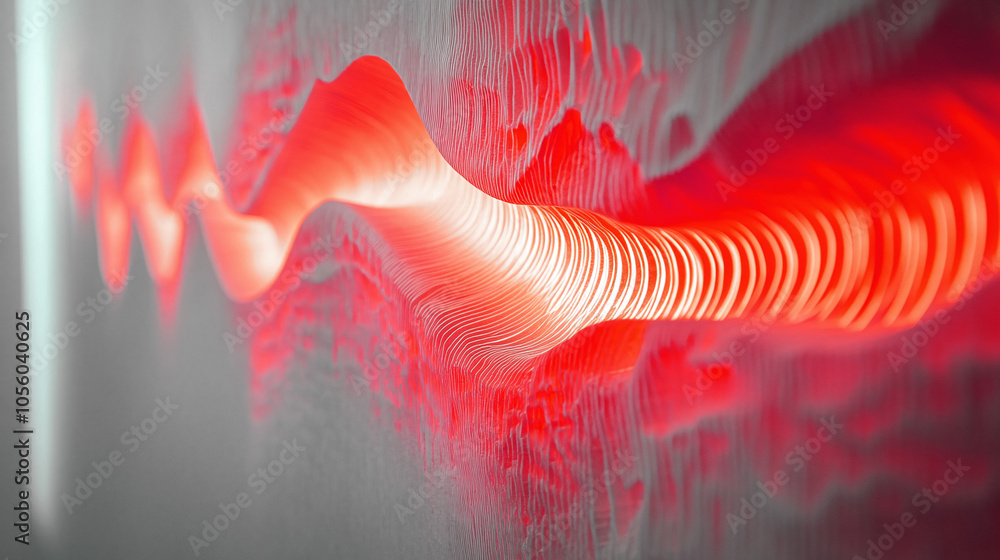 Aufkleber illuminated abstract wave pattern created by light reflections on a textured surface