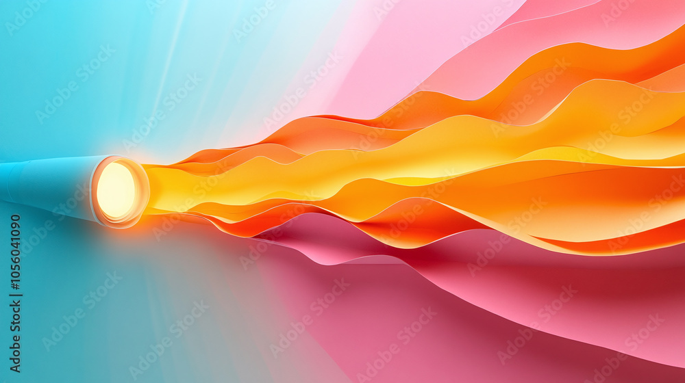 Poster vibrant abstract swirl of colors representing dynamic energy and creative expression