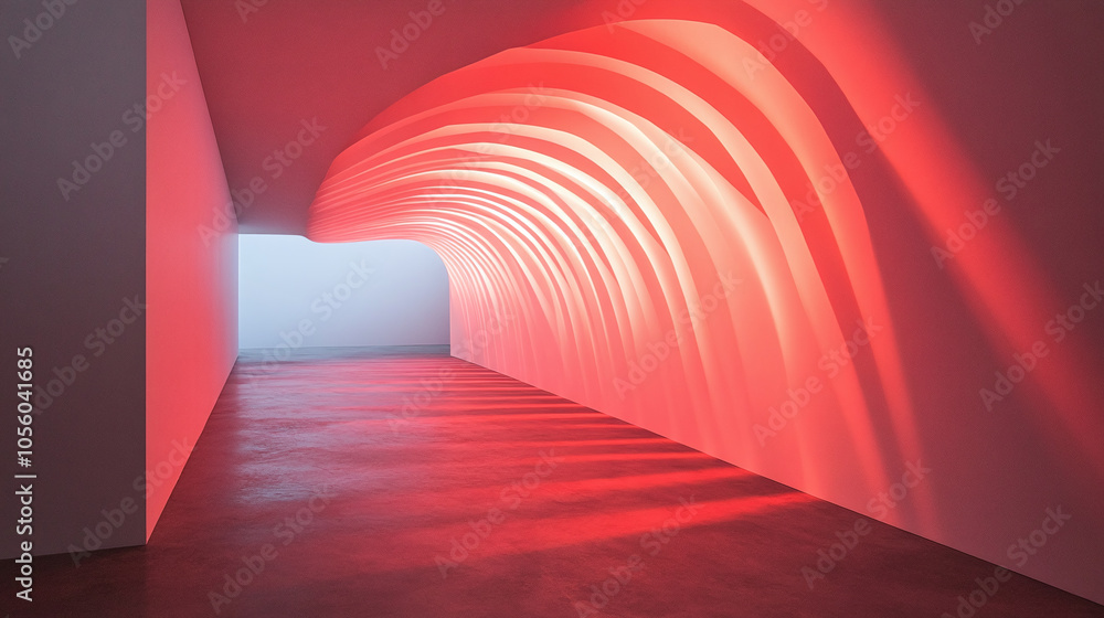 Aufkleber a mesmerizing light installation creates undulating patterns in an innovative gallery space
