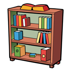 bookcase with books
