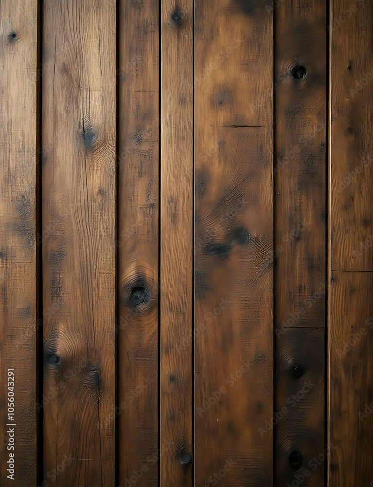 Poster wooden planks create a textured brown background for images and designs visually appealing to audien