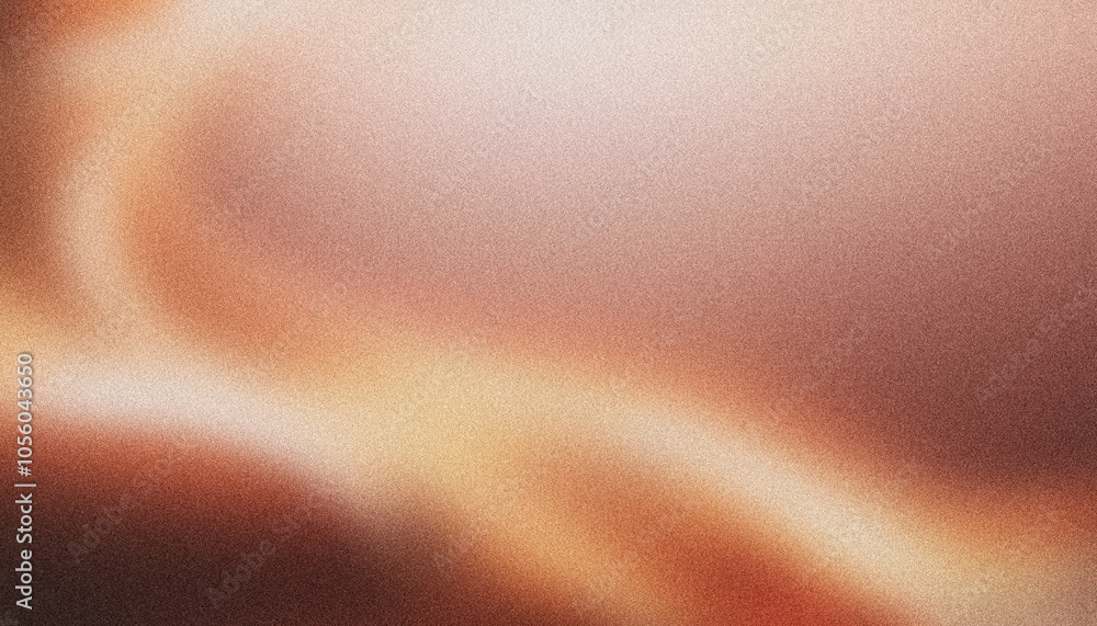 Poster smooth transition from brown to beige, warm grainy gradient ideal for textured backgrounds and desig