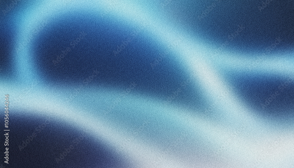 Poster soft blue gradient with grainy texture forming abstract shapes and light effects, ideal for backgrou