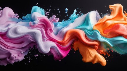 A cosmic wave of colors background