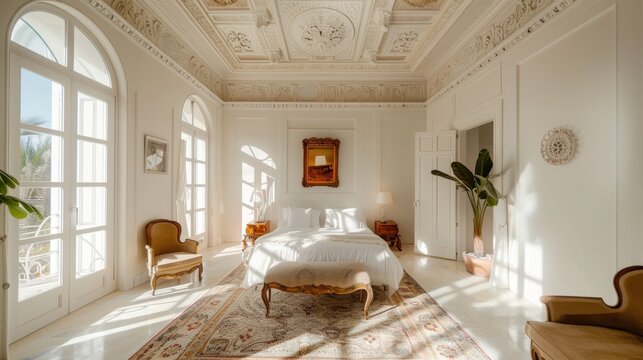 Luxurious Spacious Living Room with Elegant Decor and Natural Light