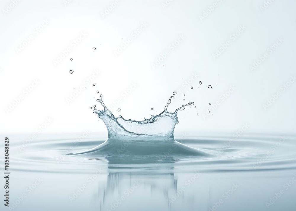 Poster white water creates a visually appealing isolated splash on its surrounding surface in photography.