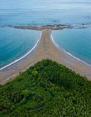 bahía ballena, foto aérea, dominical, uvita, costa rica 