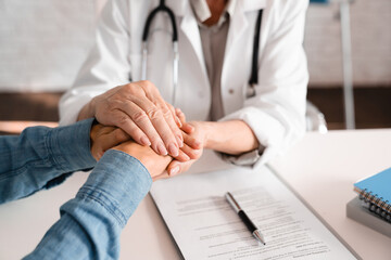 Cropped closeup helping hand. Support and id, hope concept. Recuperation and treatment, healing...
