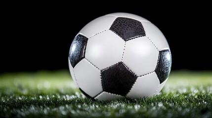 Fototapeta premium Soccer ball in mid-flight, fans cheering in stadium, atmosphere filled with tournament anticipation and thrill.
