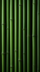 Obraz premium Green bamboo stalks arranged closely in a natural pattern indoors