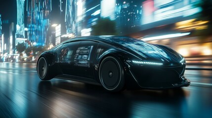 Naklejka premium A futuristic car 