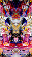 Abstract background art . Ethnic pattern. Mixtures of oil paint. Trendy hand painting canvas. Wall decor and Wall art prints Idea. 3D Texture. Art object