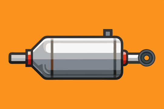 recommend clip art: Vehicle muffler vector art illustration