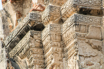 detail of the antique sculpture