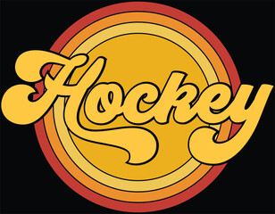 Hockey lover retro style Vintage Design