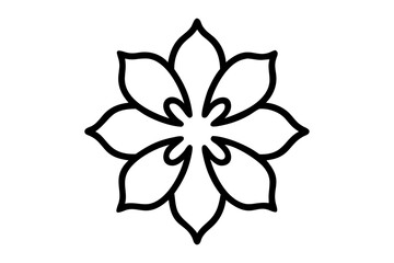 flower isolated on white flower illustration abstract silhouette of  mandala vector