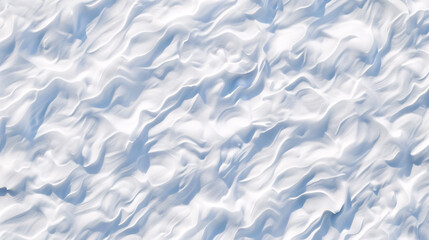 Beautiful winter background with snowy ground. Natural snow texture with wind-sculpted patterns on the snow surface. Wide panoramic texture for background and design.