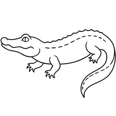 Cute Alligator Clipart - Adorable Animal Vector Illustration