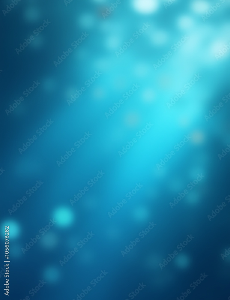 Poster soft blue blur creates a pretty bokeh underwater effect on camera images.