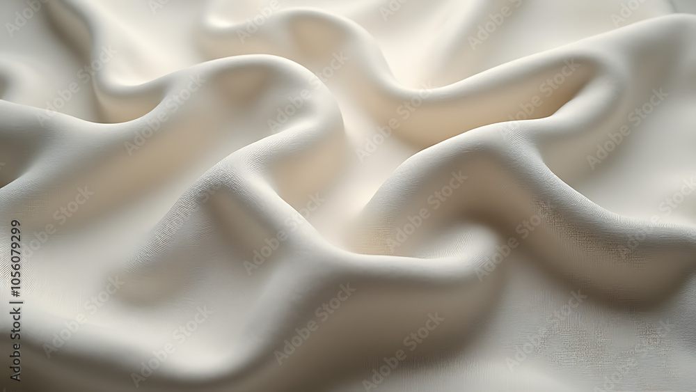 Poster sculpted fabric adds a tactile element to an overall design with subtle texture and irregular shape 