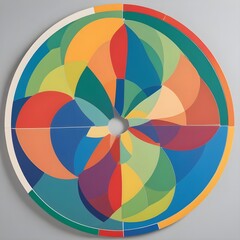 Fototapeta premium Colorful abstract realistic circular diagram infographic