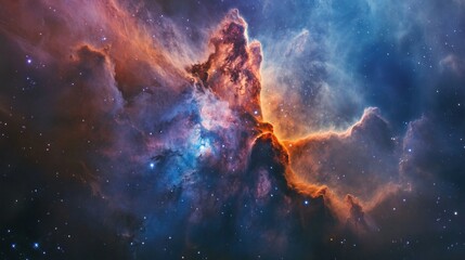 Fototapeta premium Cosmic Nebula with Vibrant Colors