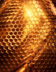 Golden honeycomb pattern